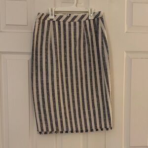 Banana Republic Striped Black and White Skirt